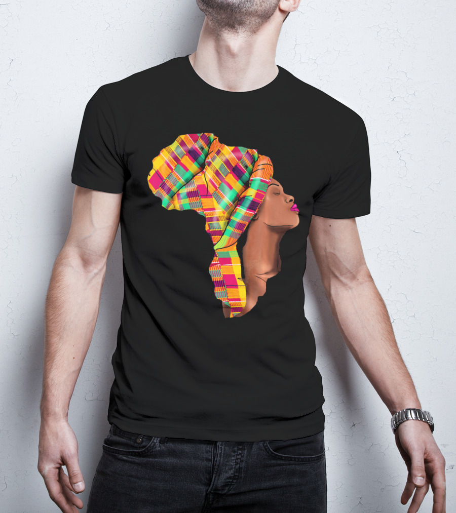 Oheneba Kente Headwrap African Mom Mother's Pride T-Shirt