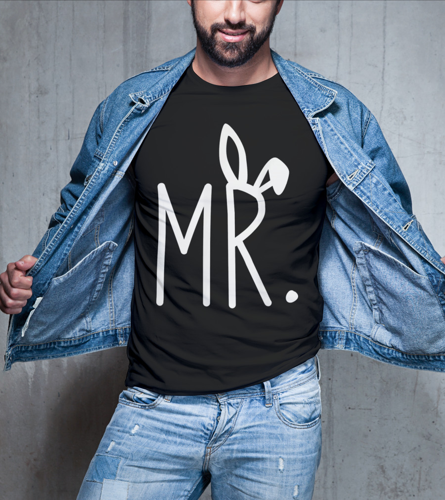 MR. Bunny Ears Mens Easter T-Shirt