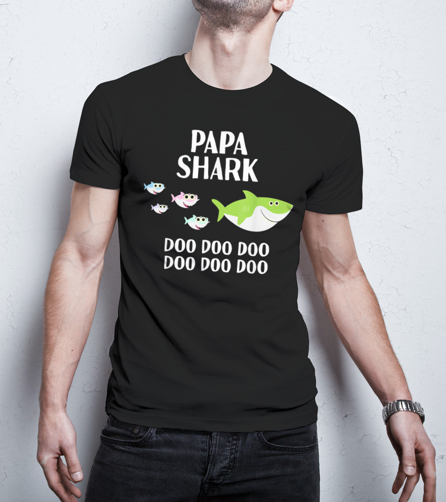 Papa Shark Doo Doo Doo Doo Fathers Mens T-Shirt