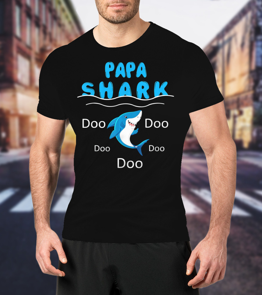 Papa Shark Doo Doo Doo Father's Birthday T-Shirt