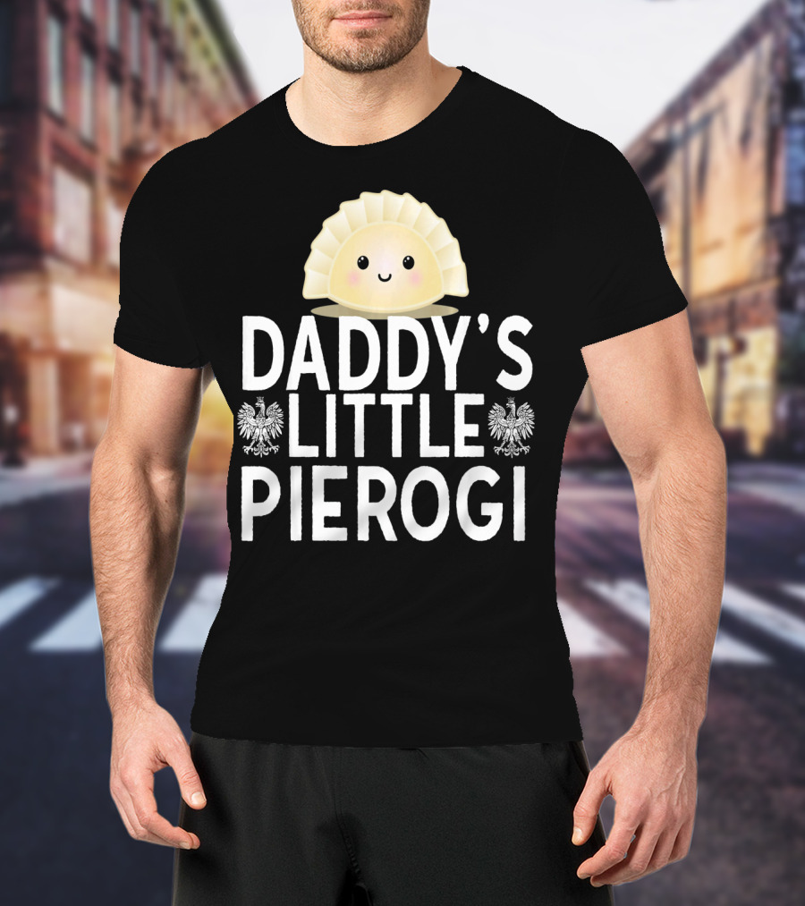 Daddy's Little Pierogi Kids Dyngus Day Polish Heritage Cute Emblem T-Shirt