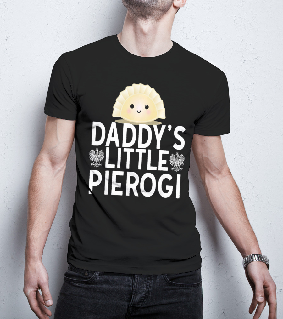 Daddy's Little Pierogi Kids Dyngus Day Polish Heritage Cute Emblem T-Shirt
