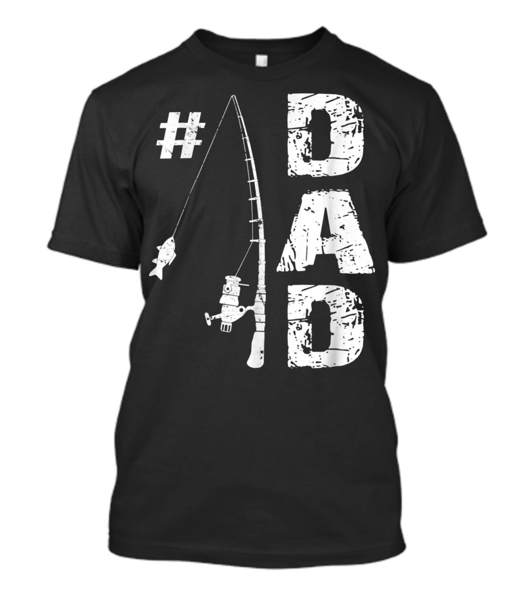 1 Dad Fishing Rod Catching Fish T-Shirt