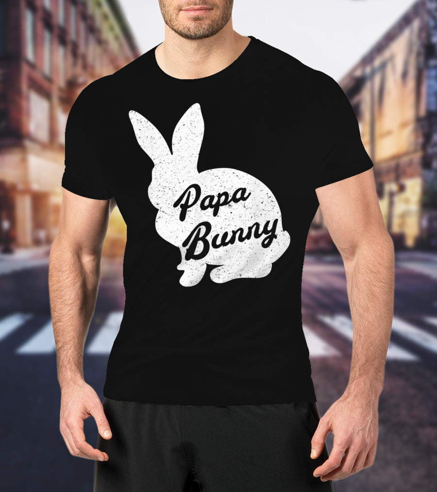 Papa Bunny Funny And Cute Easter Mens T-Shirt