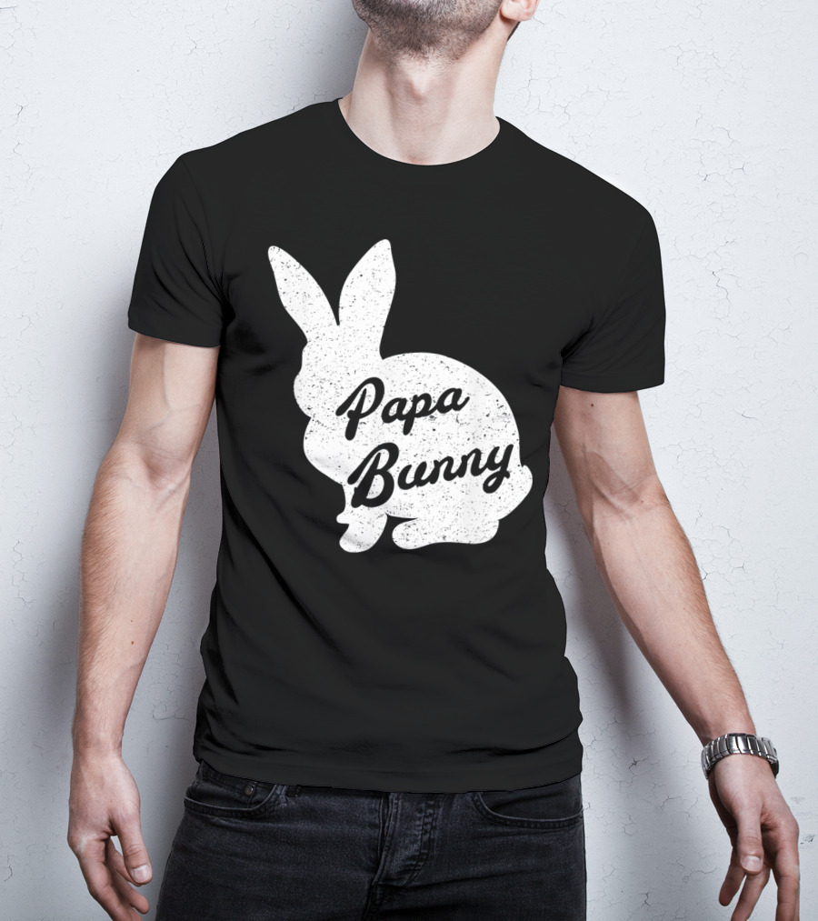 Papa Bunny Funny And Cute Easter Mens T-Shirt