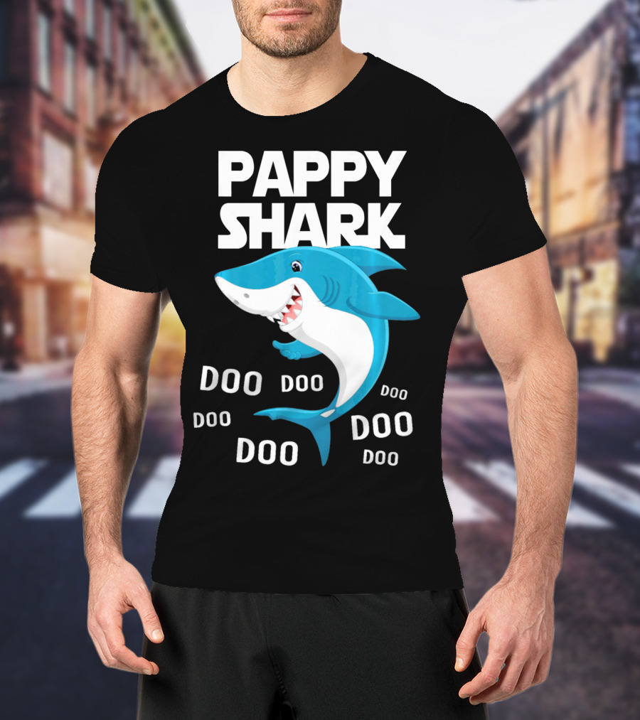 Pappy Shark Doo Doo Doo Grandpa Father's Day T-Shirt