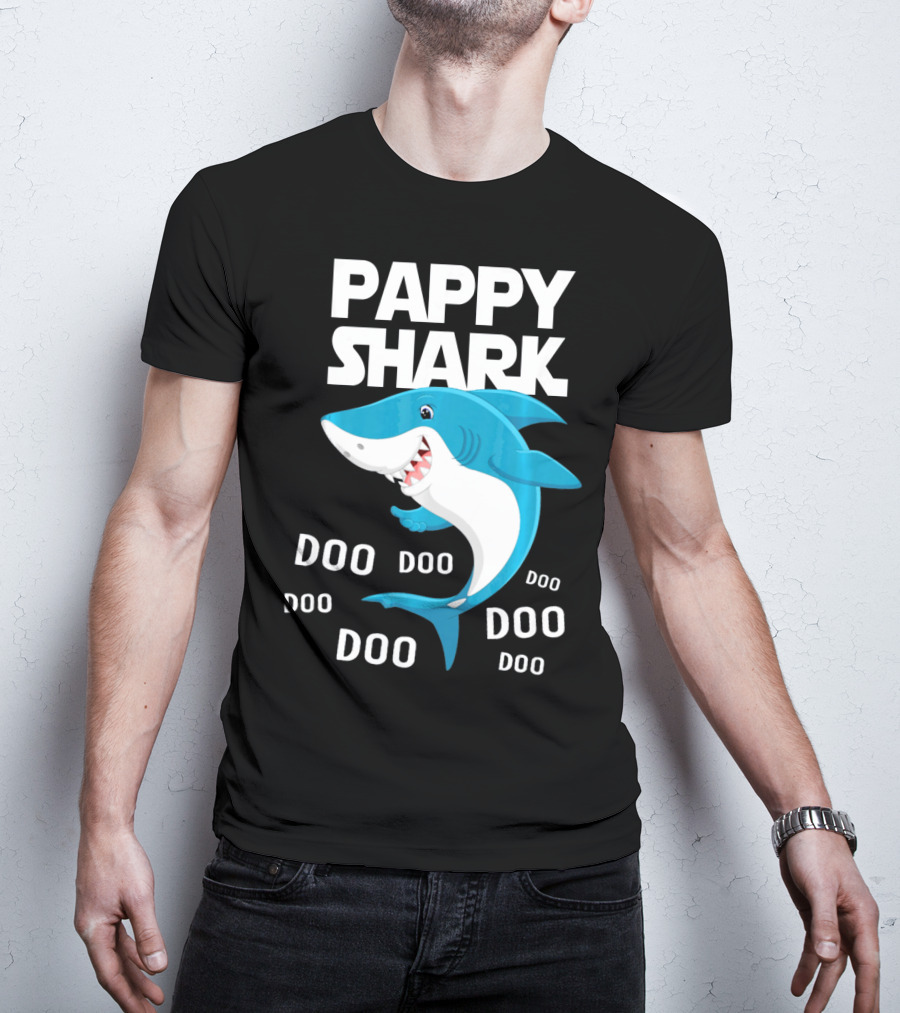 Pappy Shark Doo Doo Doo Grandpa Father's Day T-Shirt