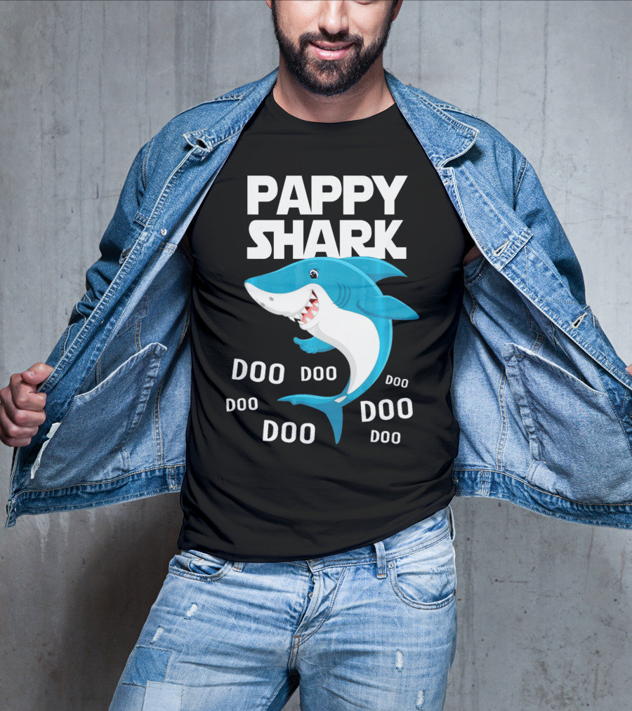 Pappy Shark Doo Doo Doo Grandpa Father's Day T-Shirt