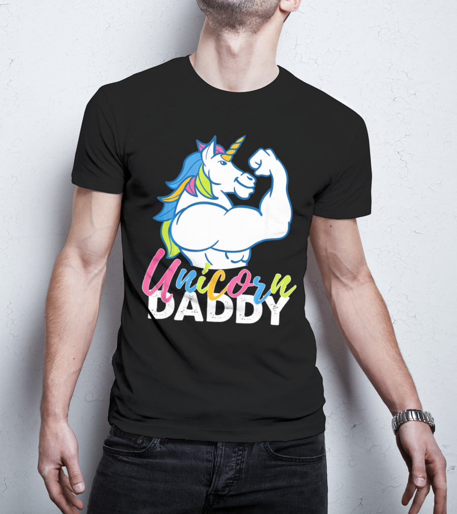 Unicorn Daddy Funny Gym Magic Bodybuil T-Shirt