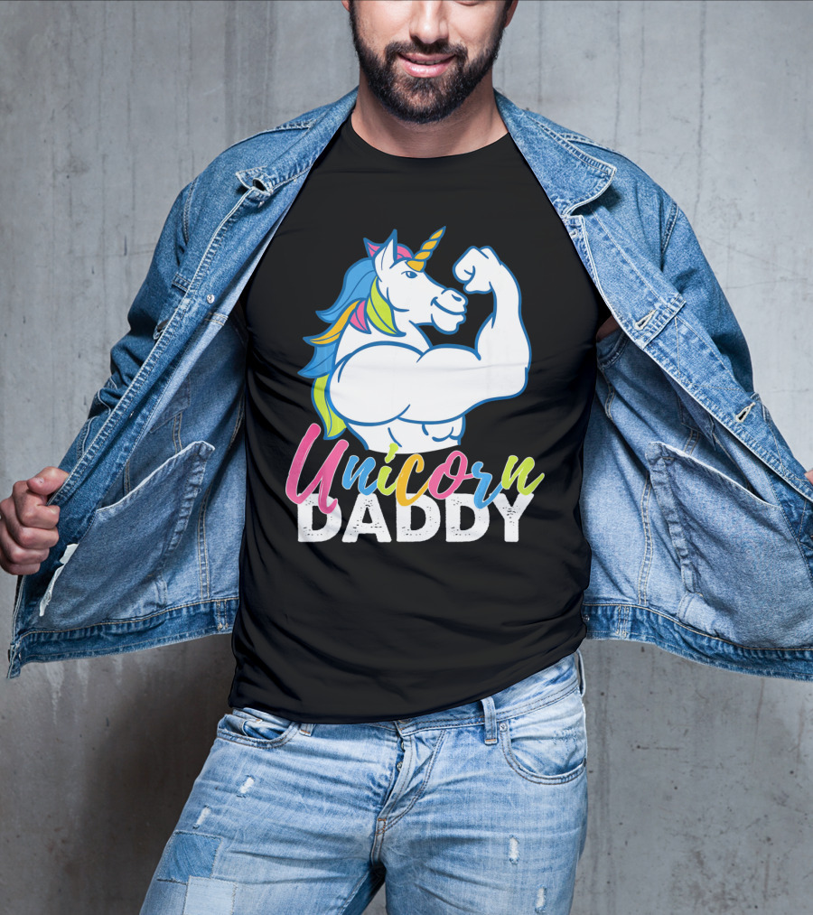 Unicorn Daddy Funny Gym Magic Bodybuil T-Shirt