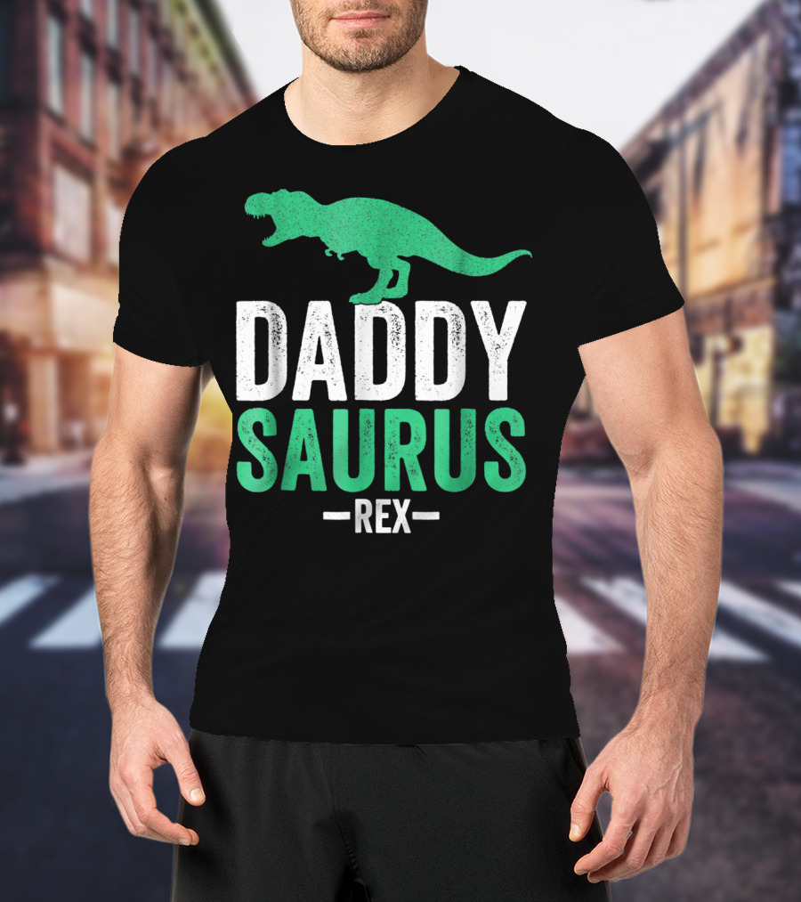 Daddysaurus Rex Funny Dad Mens Dinosaur T-Shirt