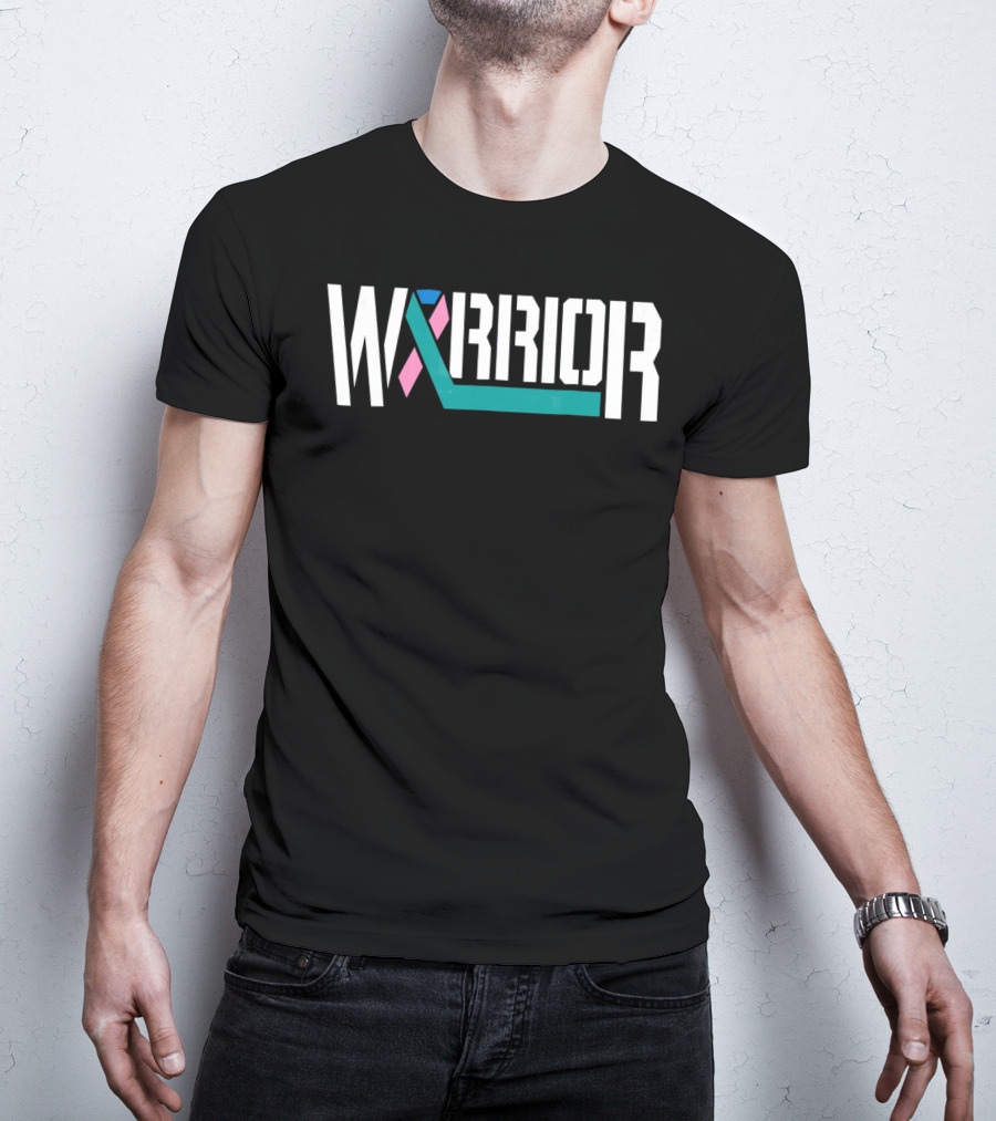 Thyroid Cancer Warrior Ribbon Motivation T-Shirt