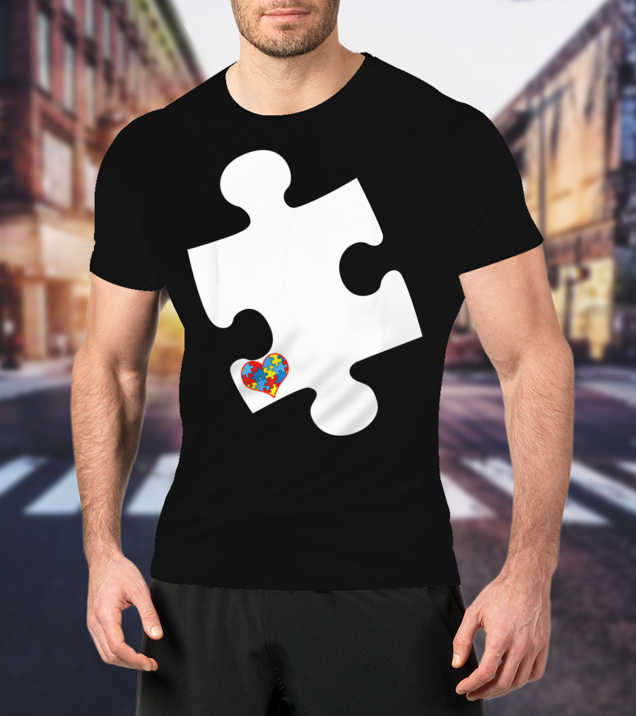 Awesome Love Autism Awareness Puzzle Heart Piece T-Shirt