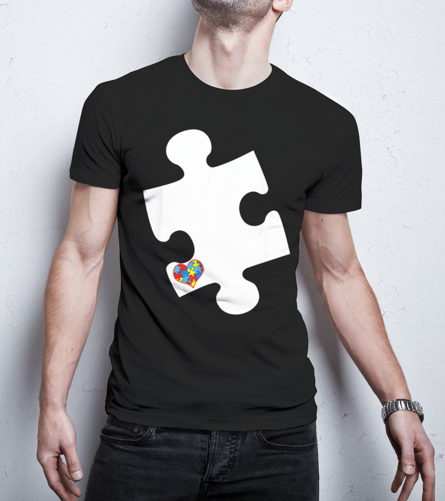 Awesome Love Autism Awareness Puzzle Heart Piece T-Shirt