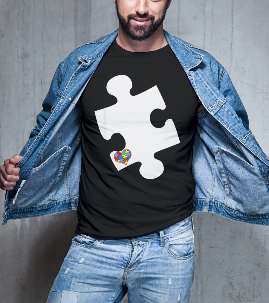 Awesome Love Autism Awareness Puzzle Heart Piece T-Shirt
