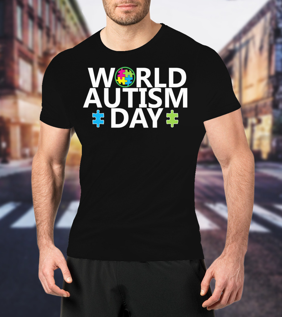 World Autism Day April 2nd Puzzle Symbol Awareness T-Shirt