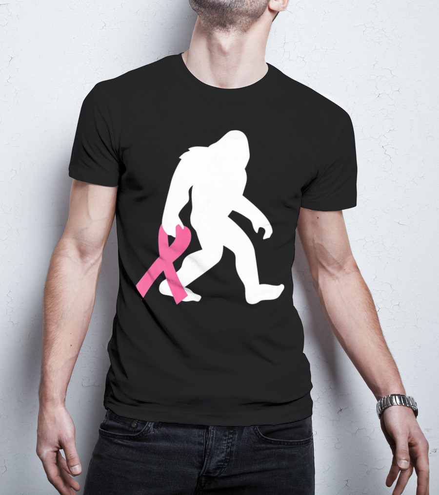 Breast Cancer Awareness Bigfoot Pink T-Shirt
