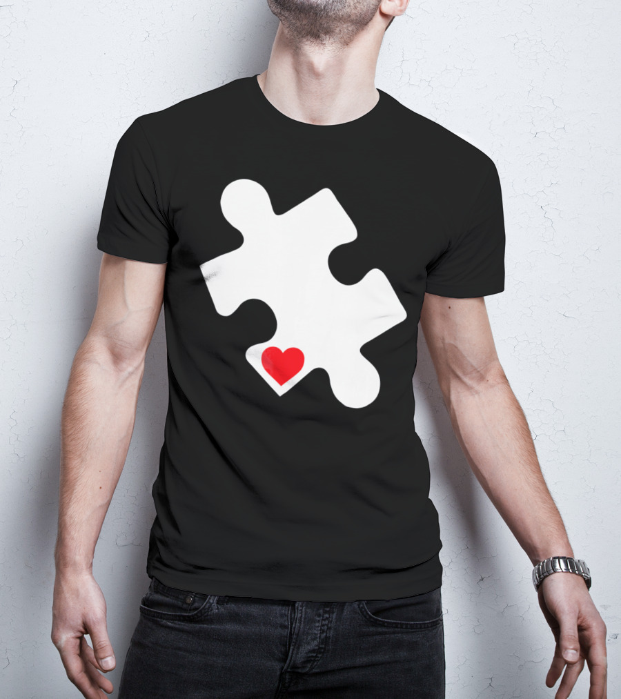 Love Autism Awareness Puzzle Heart T-Shirt