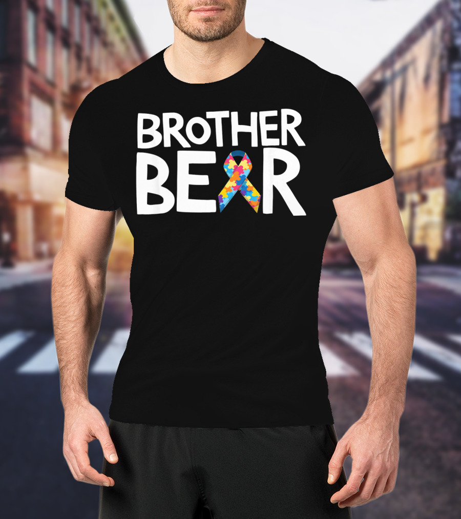Brother Bear Autism Awareness Puzzle T-Shirt