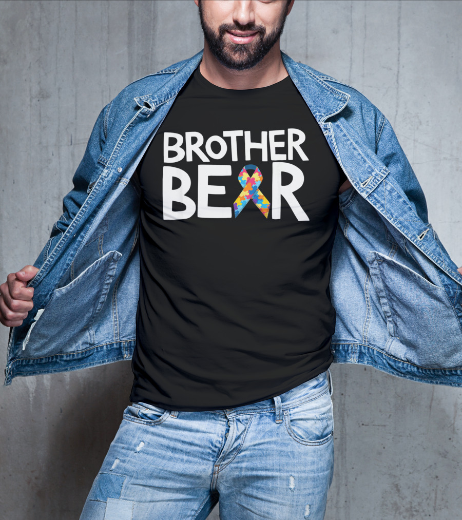 Brother Bear Autism Awareness Puzzle T-Shirt