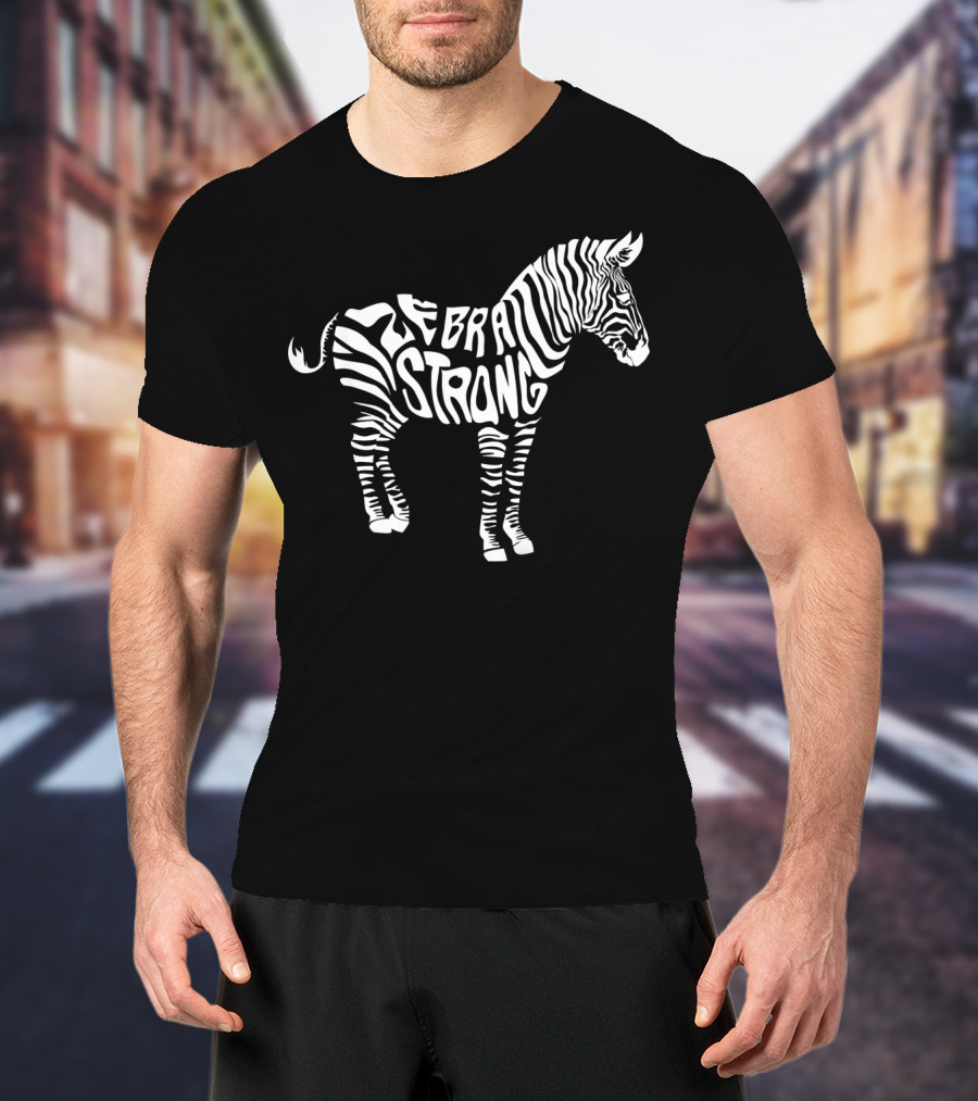 Cute Zebra Strong Ehlers Danlos Syndrome Awareness T-Shirt