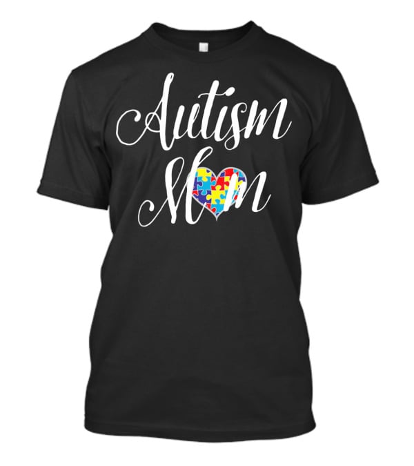 Autism Mom Heart Puzzle Piece T-Shirt