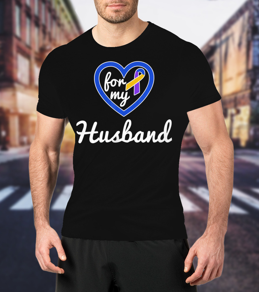 Bladder Cancer Awareness For My Husband With Heart T-Shirt