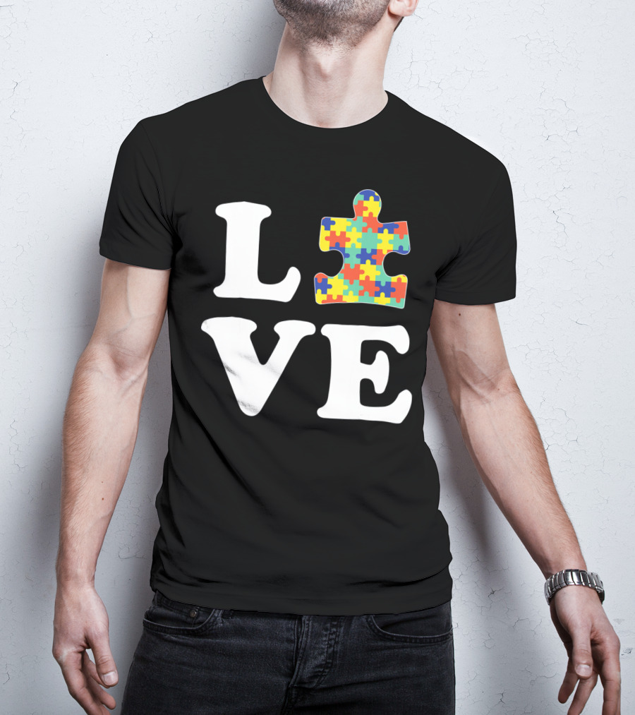 Love Autism Awareness Puzzle T-Shirt