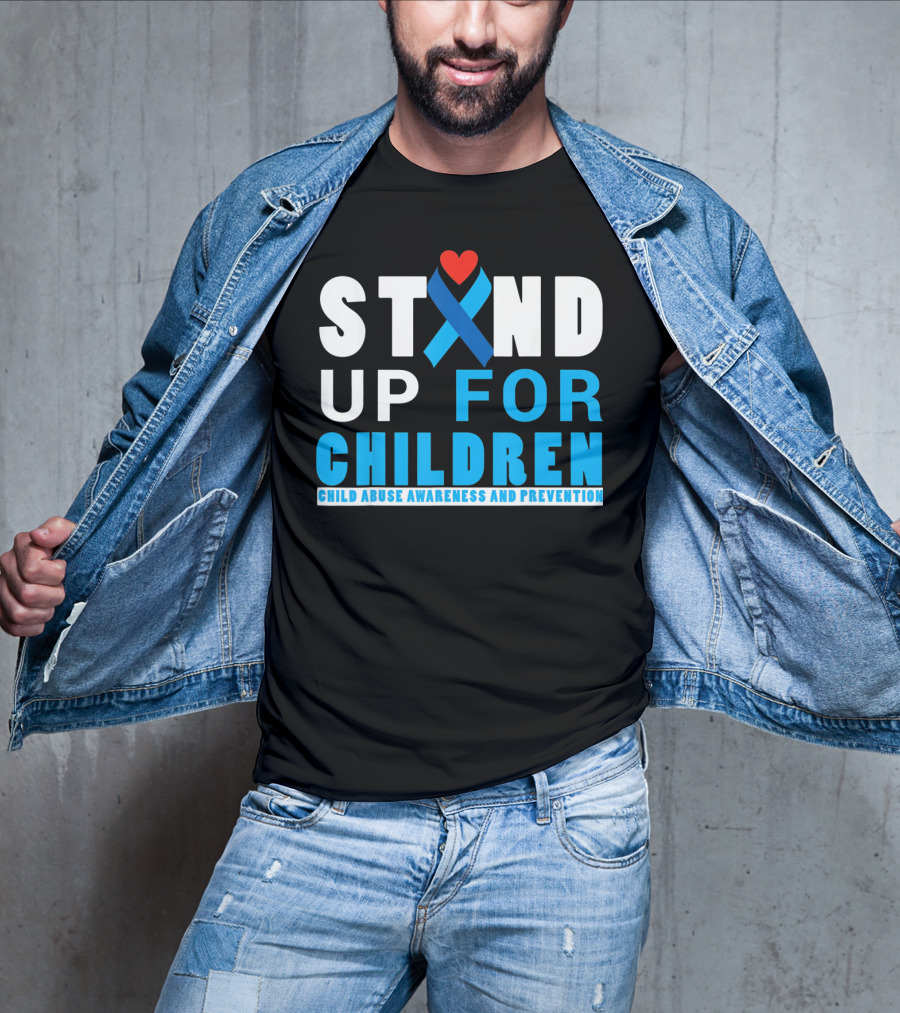 STAND UP FOR CHILDREN Child Abuse Awareness And Prevention T-Shirt