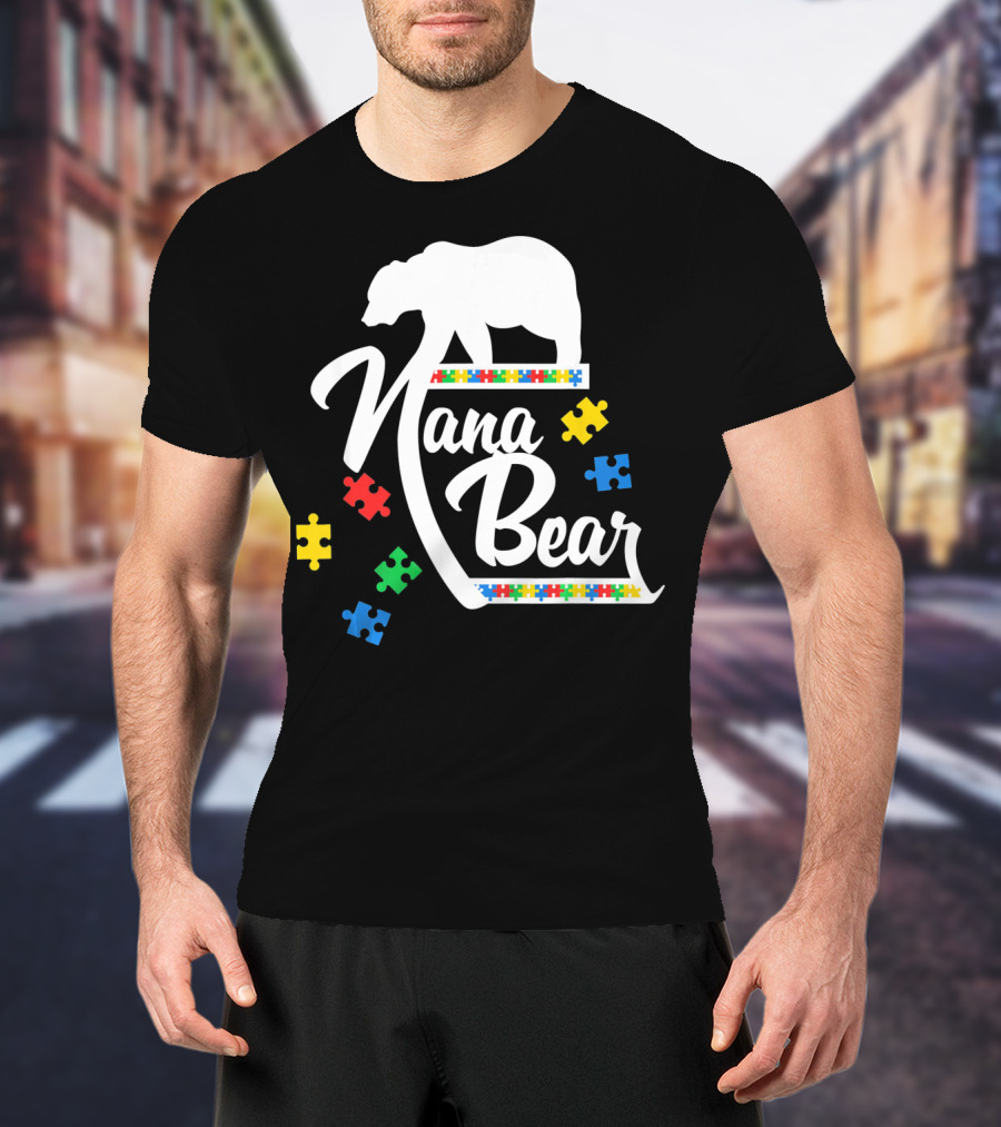 Nana Bear Puzzle Autism Awareness T-Shirt