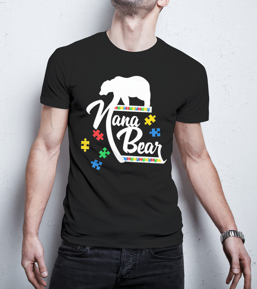 Nana Bear Puzzle Autism Awareness T-Shirt