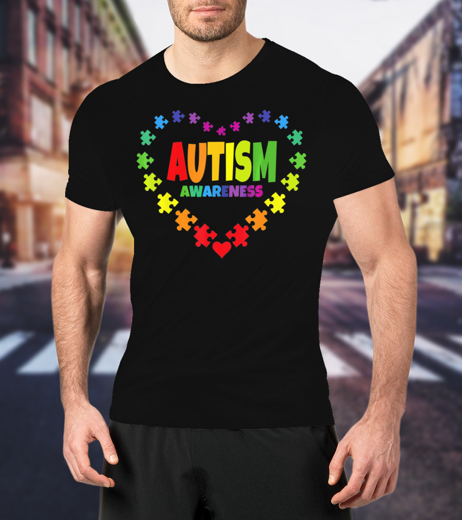 Autism Awareness Heart Puzzle Symbol April 2 T-Shirt