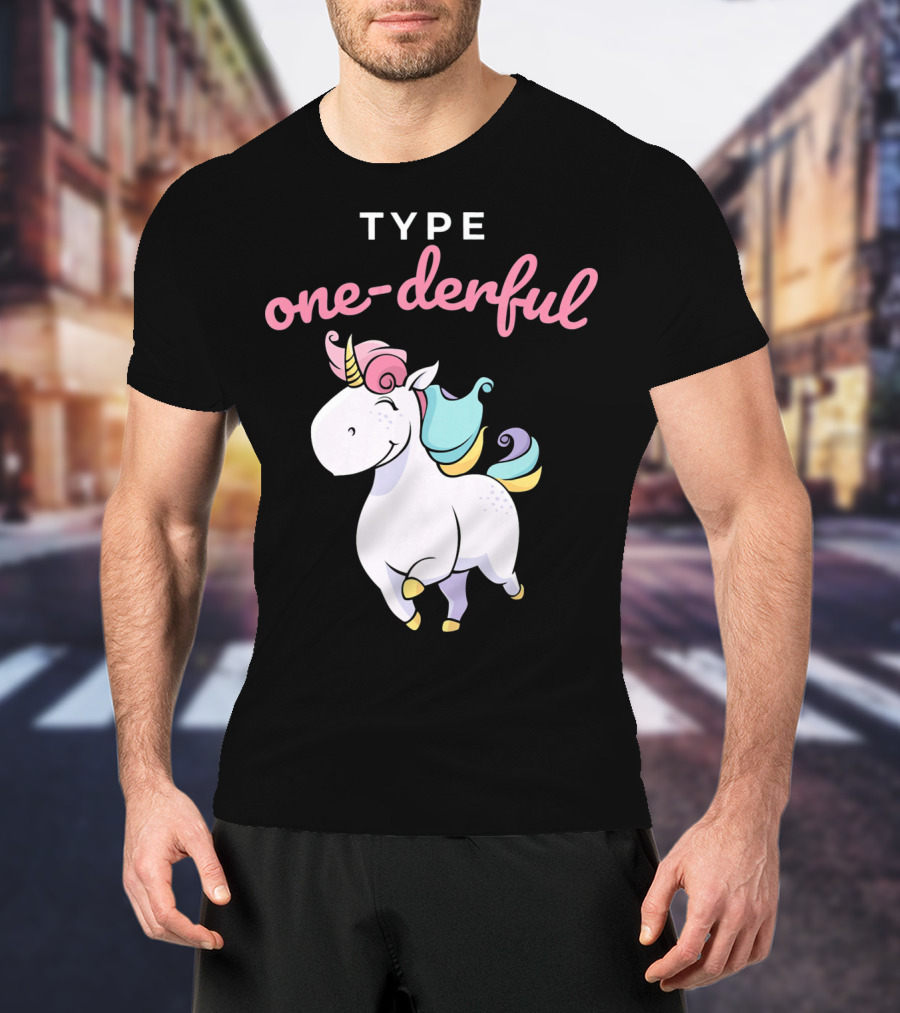 Type One-Derful Unicorn Type 1 Diabetes Awareness T-Shirt