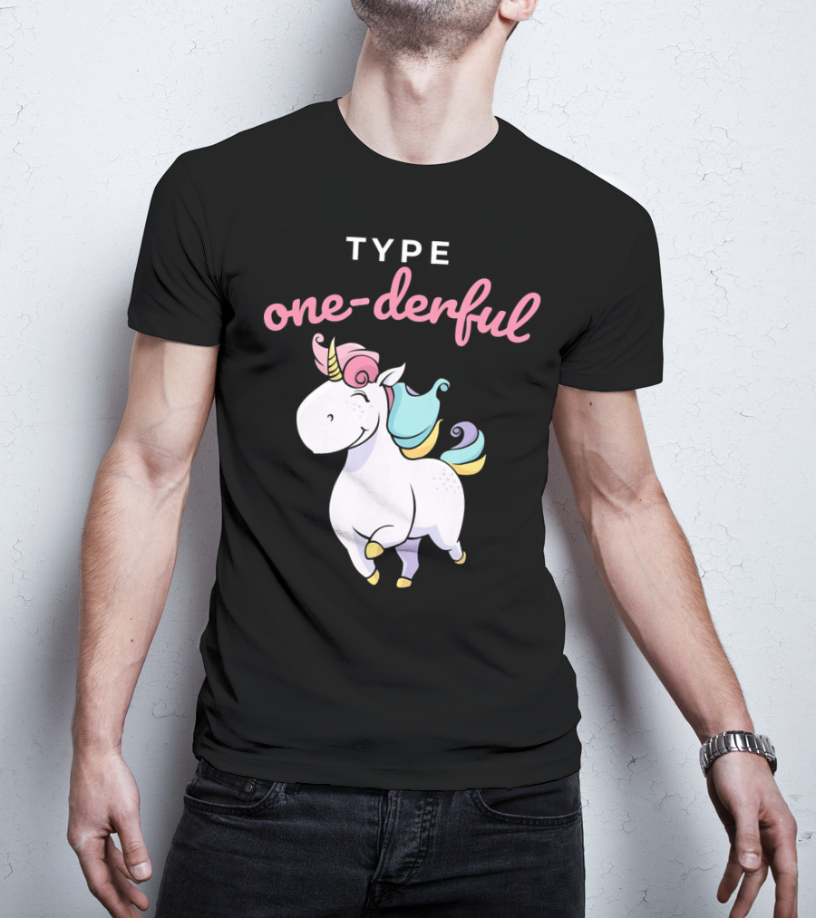 Type One-Derful Unicorn Type 1 Diabetes Awareness T-Shirt