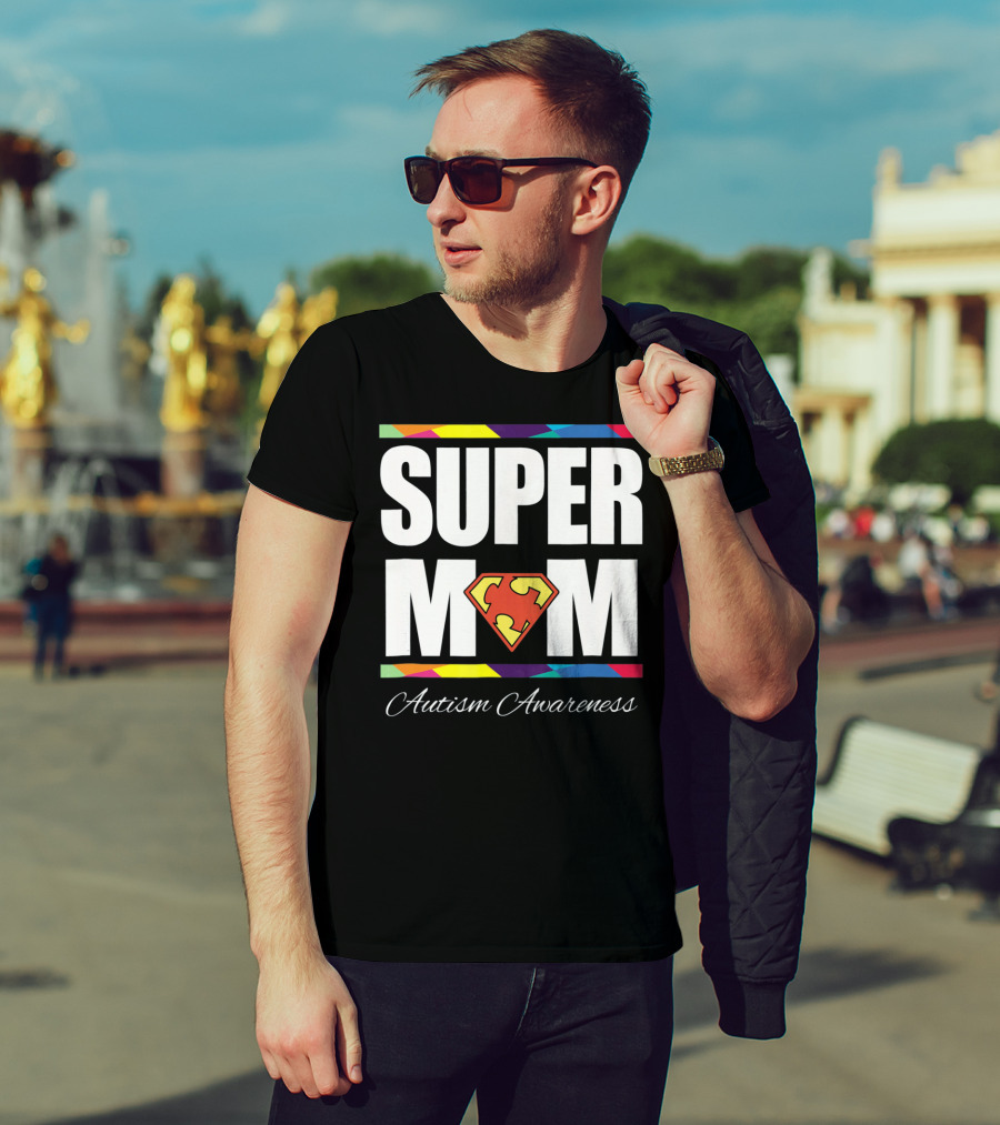 Super Mom Autism Awareness Iconic T-Shirt