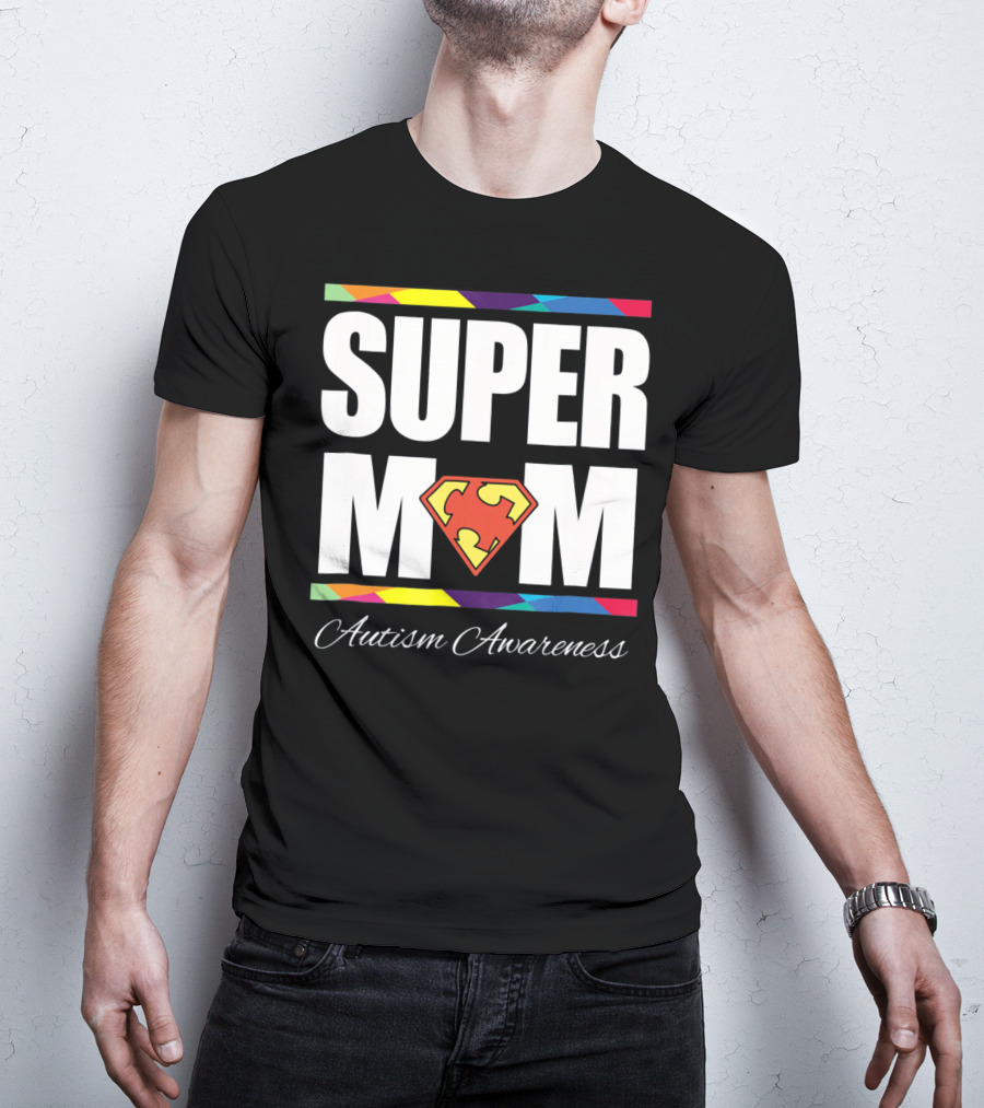 Super Mom Autism Awareness Iconic T-Shirt