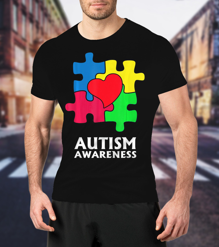 Autism Awareness Puzzle Heart Perfect Au T-Shirt