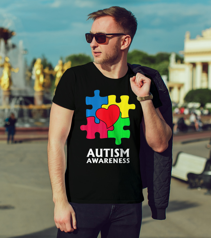 Autism Awareness Puzzle Heart Perfect Au T-Shirt