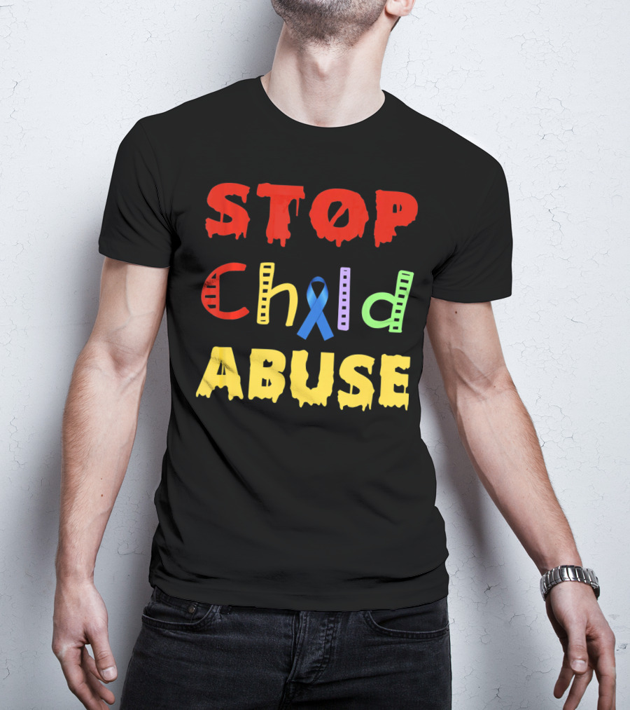 STOP Child Abuse Awareness Blue T-Shirt
