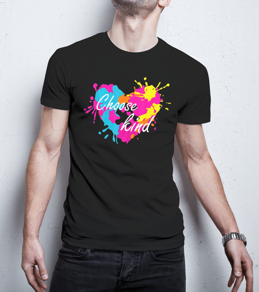 Choose Kind Colorful Heart Autism Awareness T-Shirt