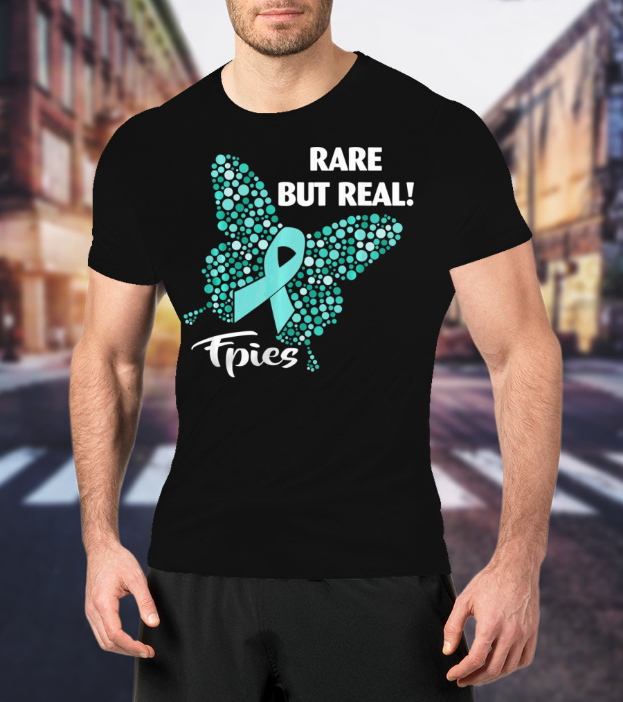 Rare But Real FPIES Awareness Ribbon Butterfly T-Shirt
