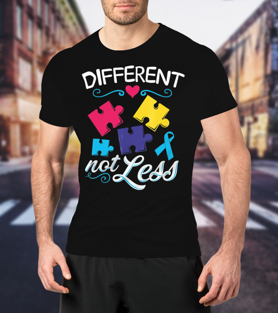 Different Not Less Autism Awareness Puzzle T-Shirt