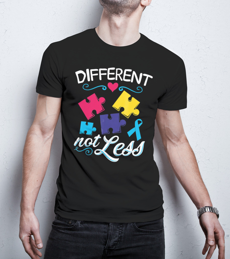 Different Not Less Autism Awareness Puzzle T-Shirt