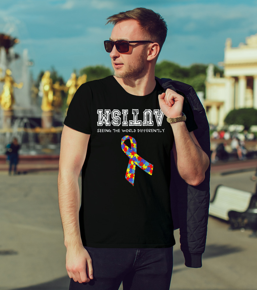 Autism Awareness Seeing The World Differently Puzzle T-Shirt