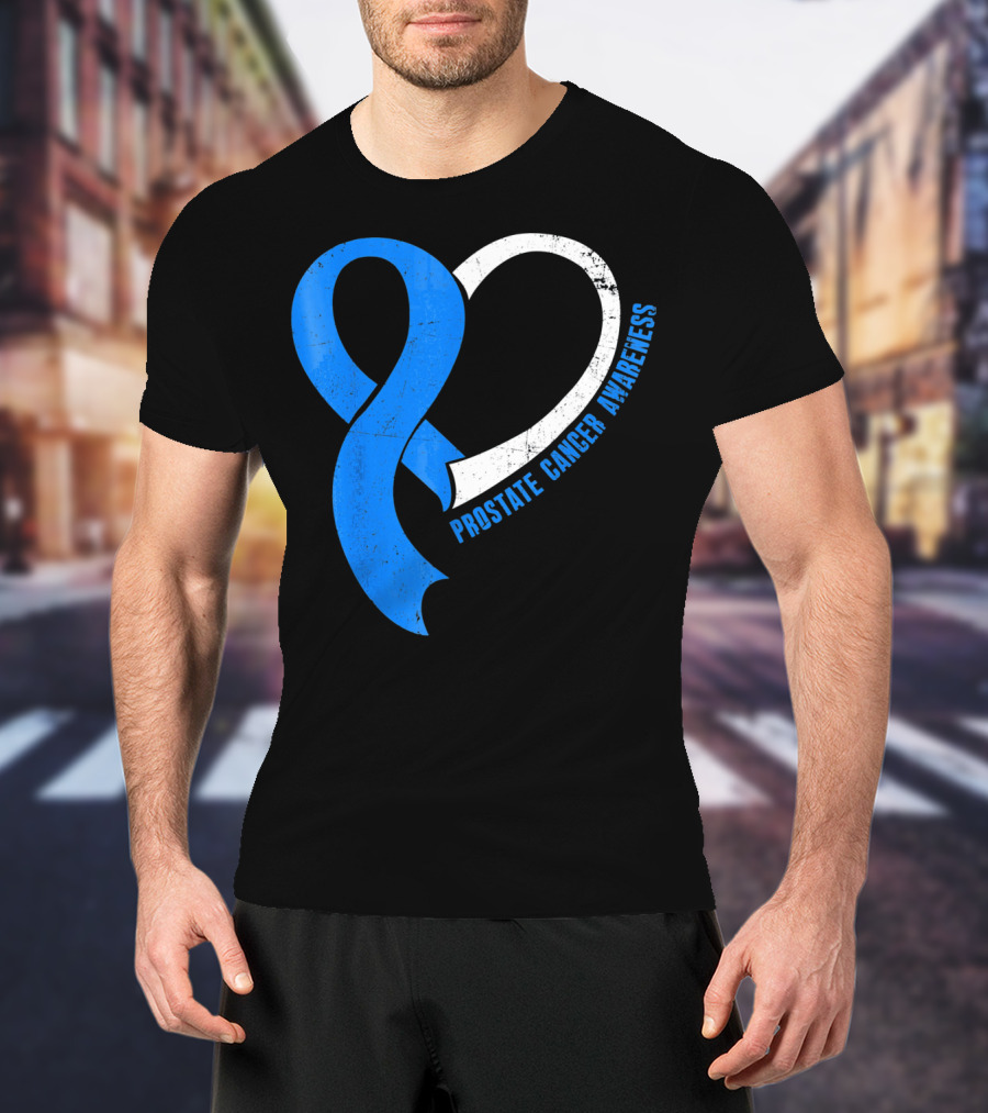 Prostate Cancer Awareness Heart T-Shirt