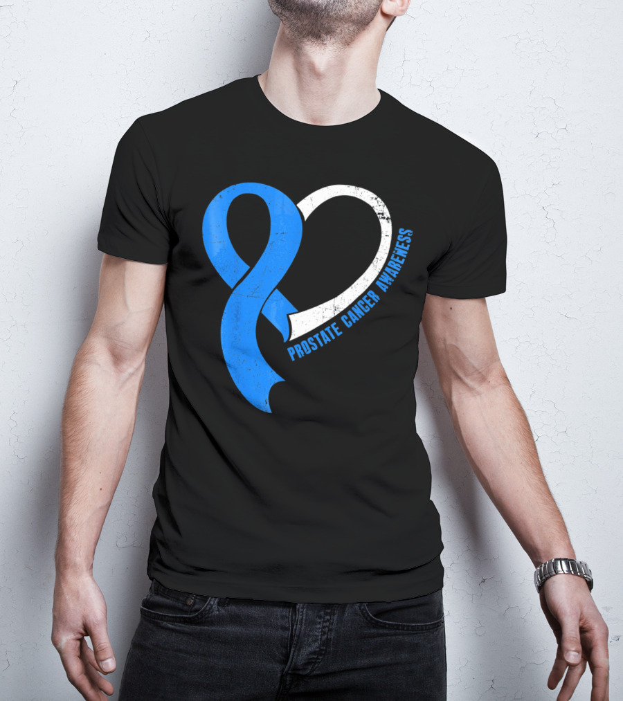 Prostate Cancer Awareness Heart T-Shirt