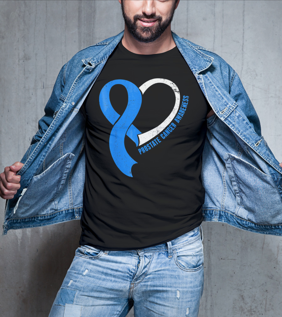 Prostate Cancer Awareness Heart T-Shirt