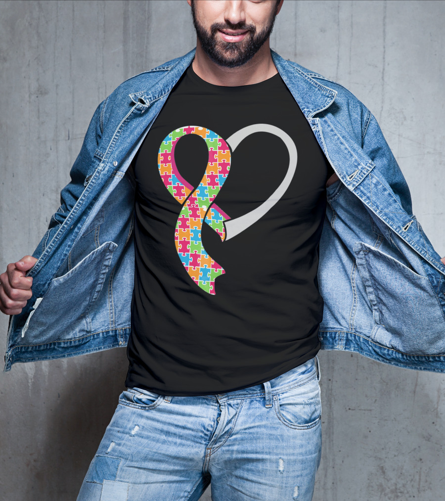 Puzzle Heart Autism Awareness T-Shirt