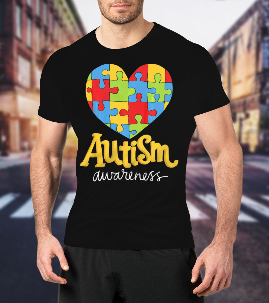 Puzzle Heart Autism Awareness Autism T-Shirt