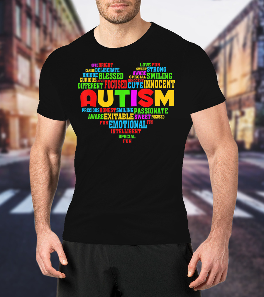 Autism Awareness Heart Emotional Focused Innocent Unique Blessed T-Shirt